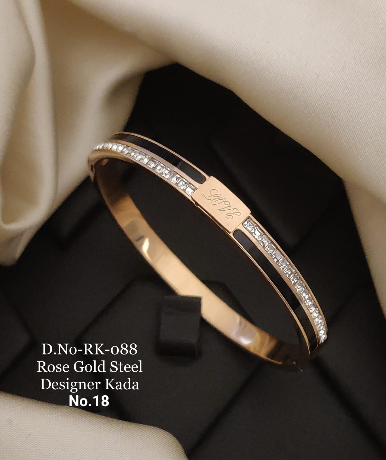 Rose Gold Free Size Steel Designer Breslet Kada Catalog
